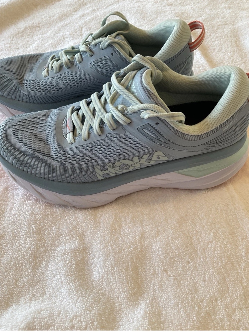 Hoka Women's Athletic Shoes in Blue with Orange Accents - Picture 2 of 7